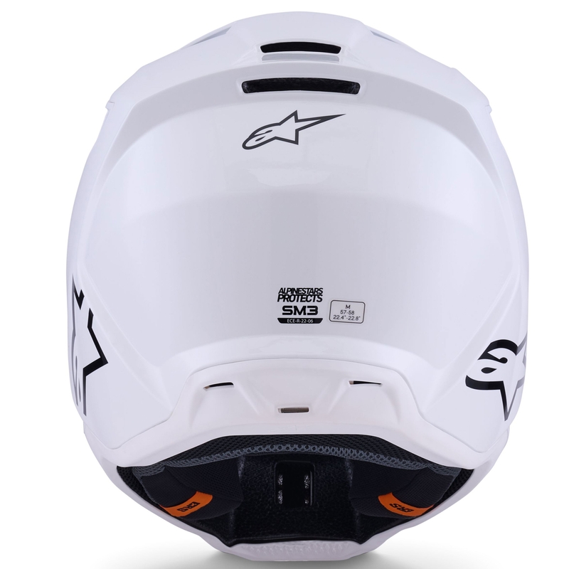 Alpinestars S-M3 cietā motokrosa ķivere Balta