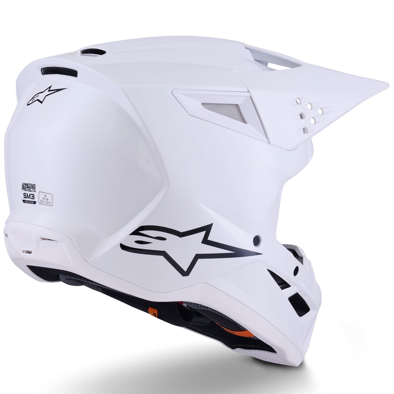 Alpinestars S-M3 cietā motokrosa ķivere Balta