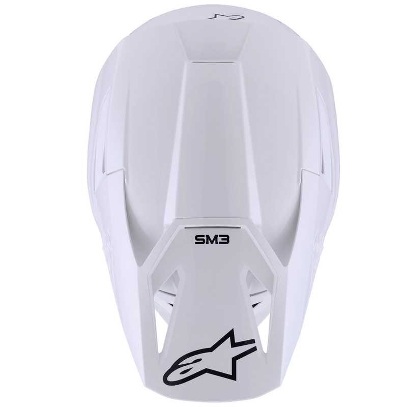 Alpinestars S-M3 cietā motokrosa ķivere Balta