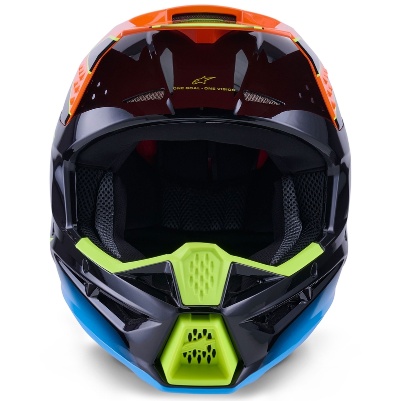 Alpinestars S-M3 Fray motokrosa ķivere melns-fluo oranžs-fluo dzeltens-turkīza