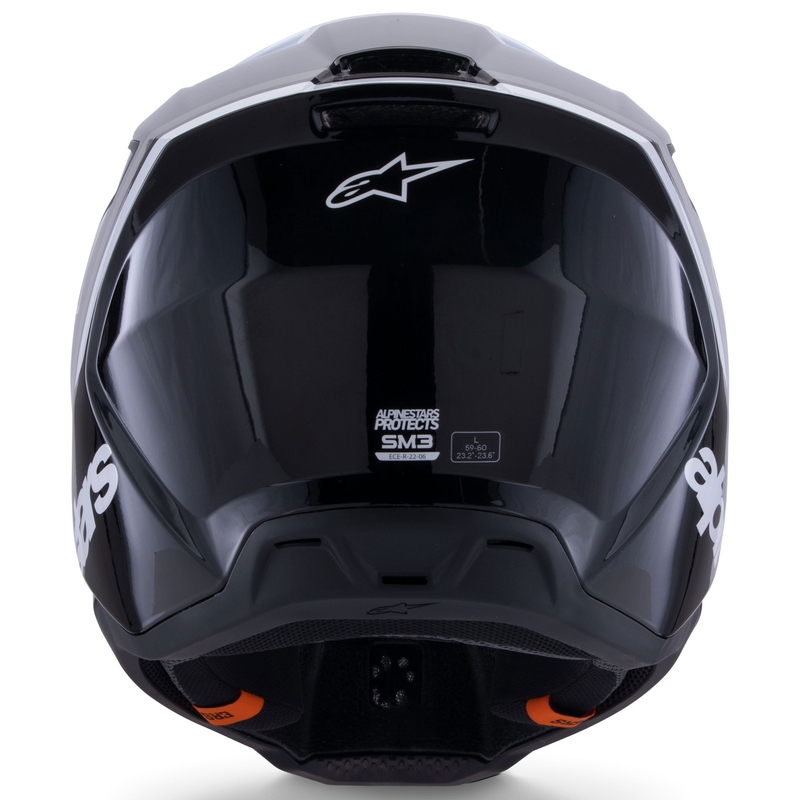 Alpinestars S-M3 Radium motokrosa ķivere melnā, baltā un pelēkā krāsā