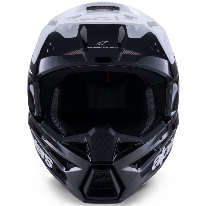 Alpinestars S-M3 Radium motokrosa ķivere melnā, baltā un pelēkā krāsā