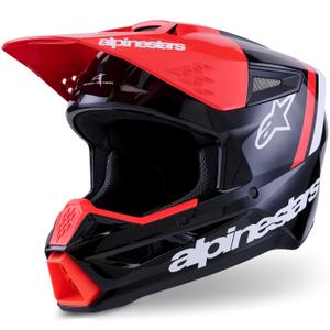 Alpinestars S-M3 Radium motokrosa ķivere melns-fluo sarkans-balts