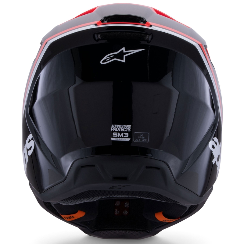 Alpinestars S-M3 Radium motokrosa ķivere melns-fluo sarkans-balts