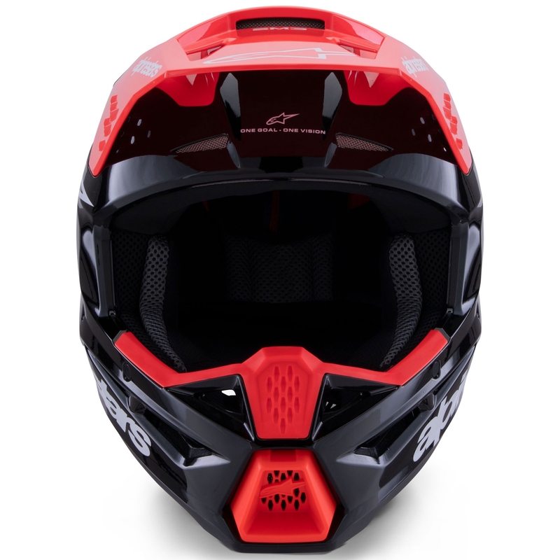Alpinestars S-M3 Radium motokrosa ķivere melns-fluo sarkans-balts