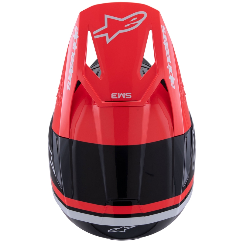 Alpinestars S-M3 Radium motokrosa ķivere melns-fluo sarkans-balts