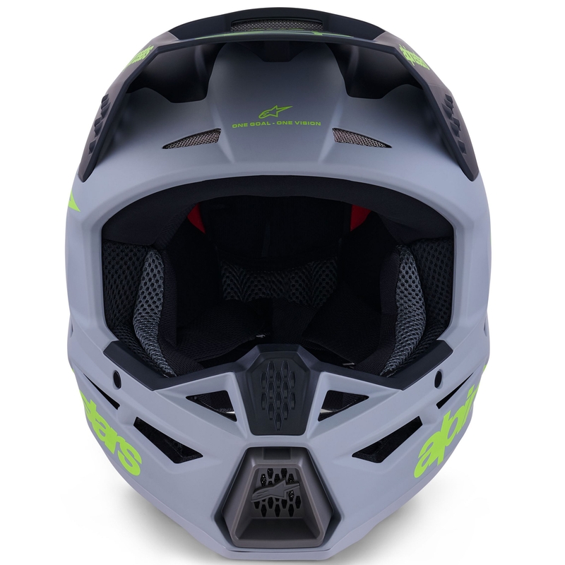 Alpinestars S-M3 Radium motokrosa ķivere matēti pelēka-fluorescējoši dzeltena-melna