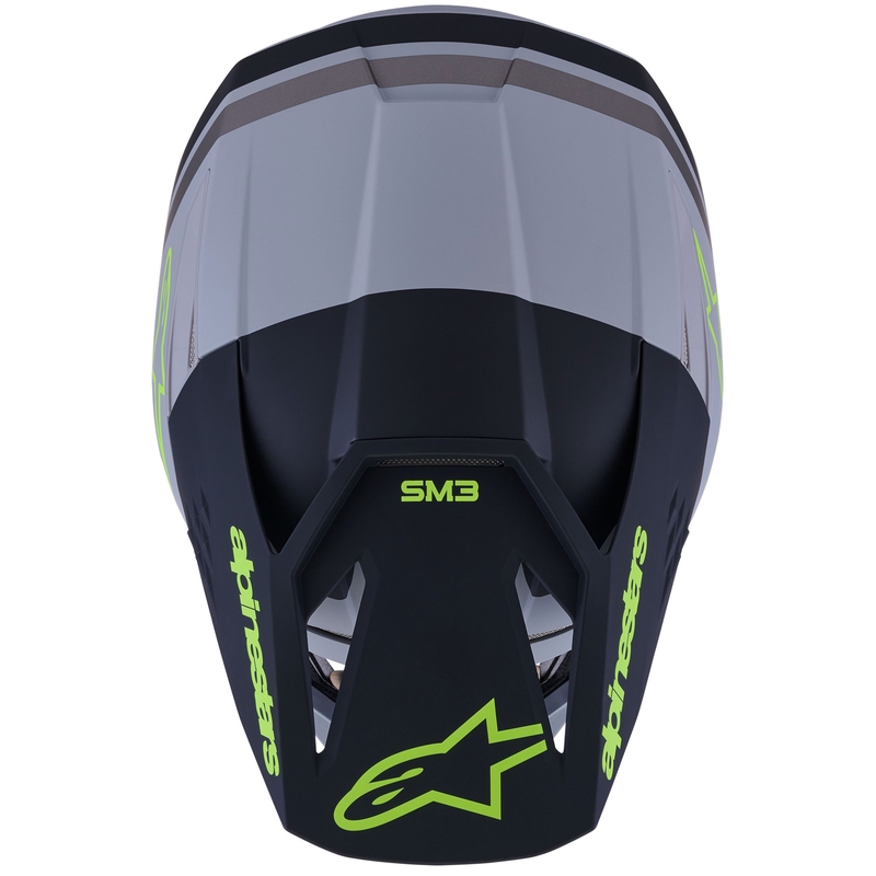 Alpinestars S-M3 Radium motokrosa ķivere matēti pelēka-fluorescējoši dzeltena-melna