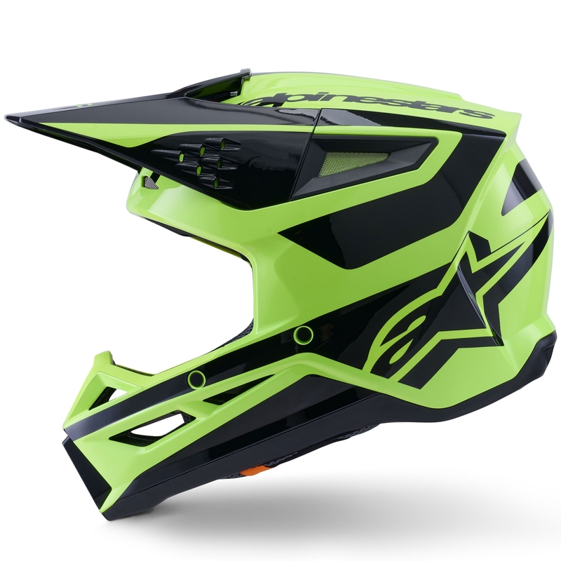 Alpinestars S-M3 Heat fluo dzelteni melna motokrosa ķivere