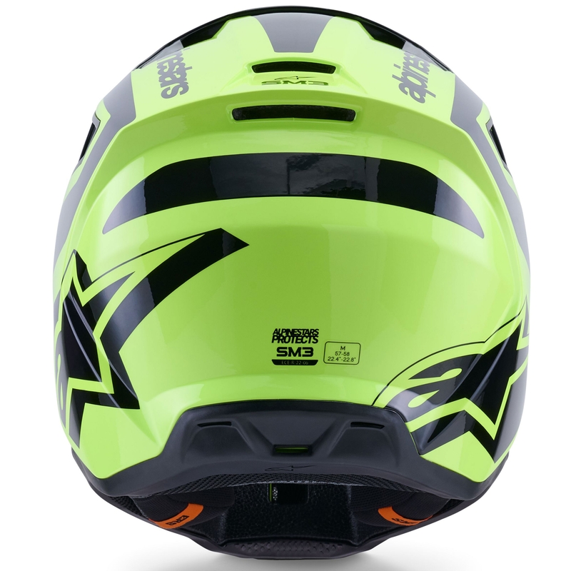 Alpinestars S-M3 Heat fluo dzelteni melna motokrosa ķivere