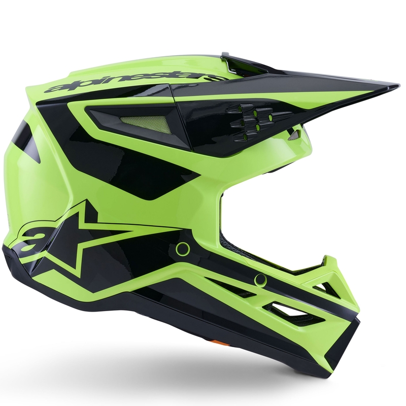 Alpinestars S-M3 Heat fluo dzelteni melna motokrosa ķivere