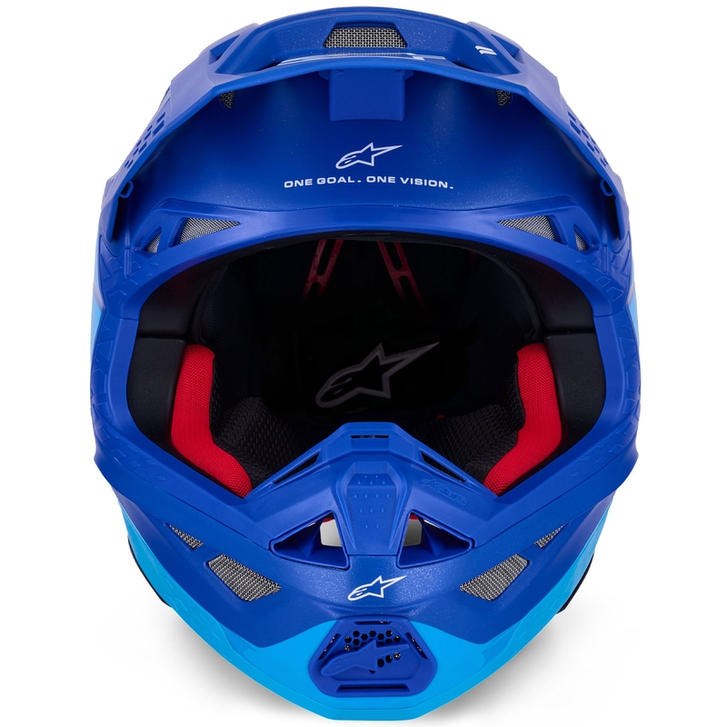 Alpinestars Supertech S-M10 Flood Motokrosa ķivere zila perlamutra-light blue-black-carbon-matte-gloss
