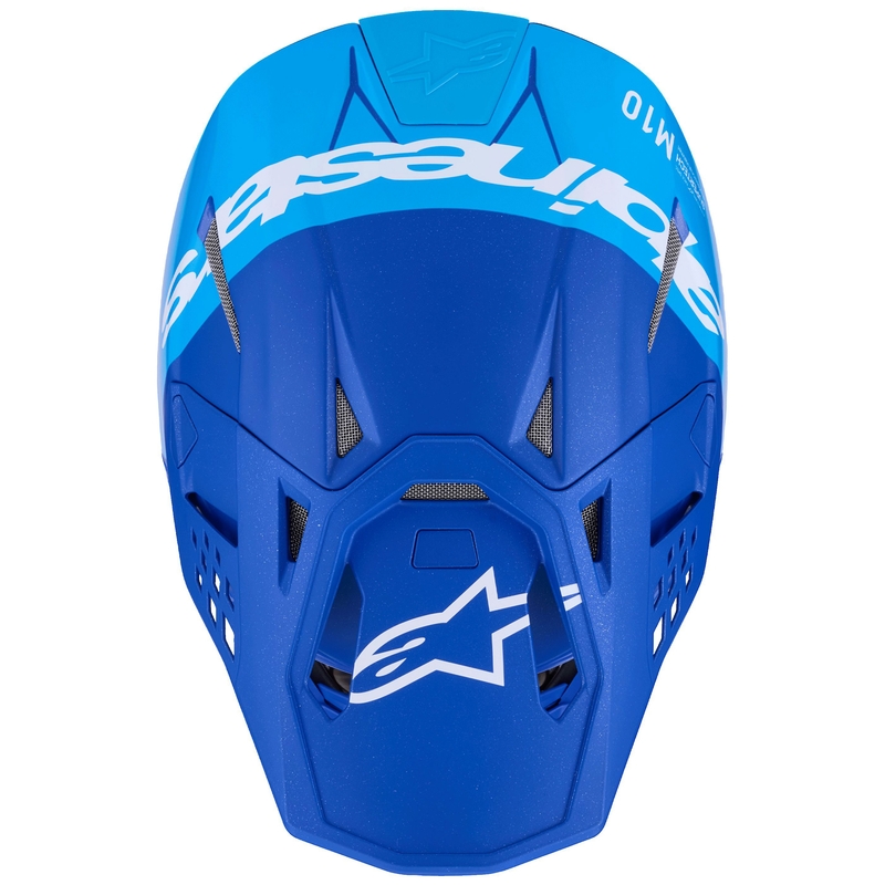 Alpinestars Supertech S-M10 Flood Motokrosa ķivere zila perlamutra-light blue-black-carbon-matte-gloss