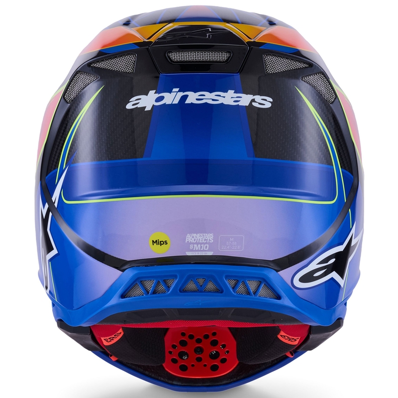 Alpinestars Supertech S-M10 Era zilā-sarkanā-fluo dzeltenā motokrosa ķivere