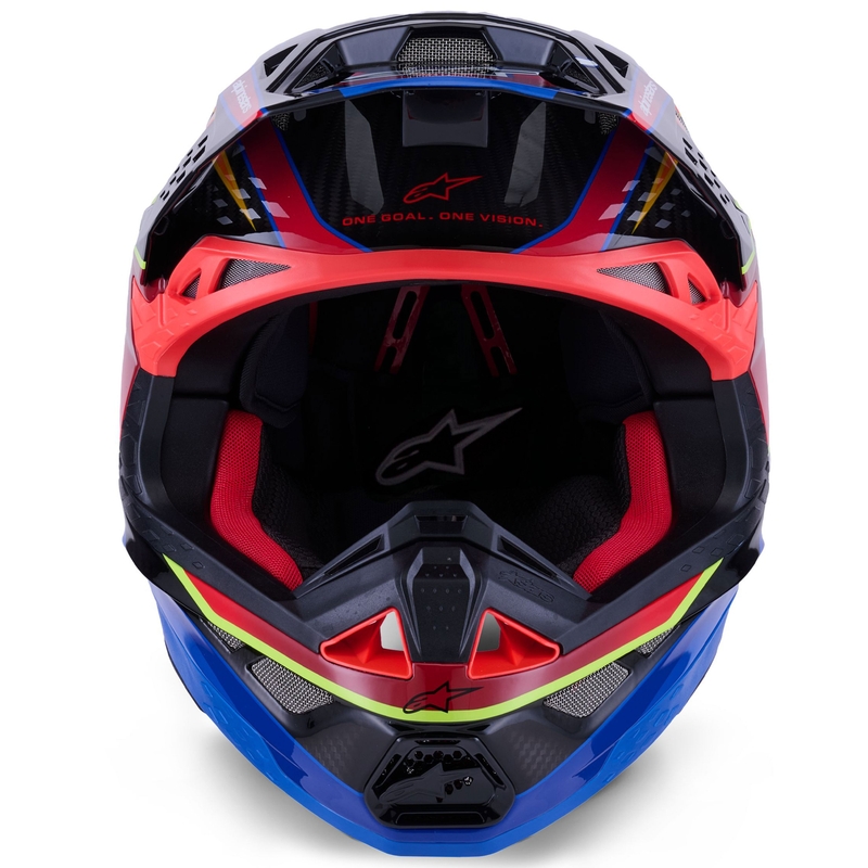 Alpinestars Supertech S-M10 Era zilā-sarkanā-fluo dzeltenā motokrosa ķivere