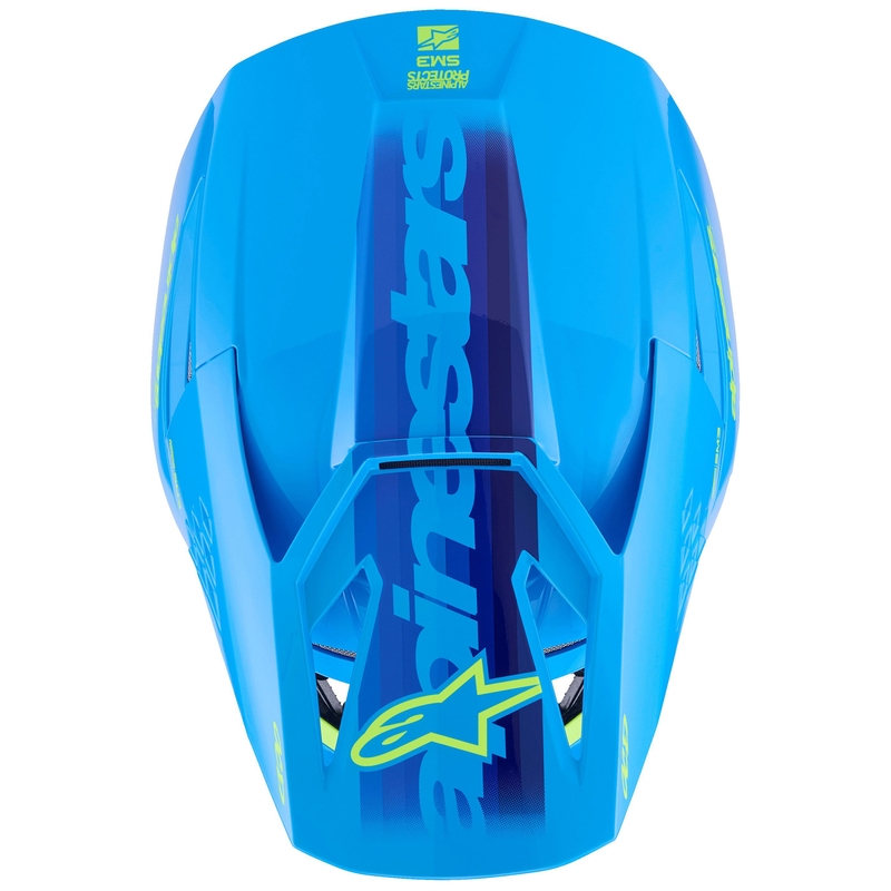 Alpinestars S-M3 Force zili-fluo dzeltena motokrosa ķivere