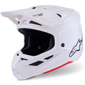 Alpinestars SM7 Solid motokrosa ķivere balta