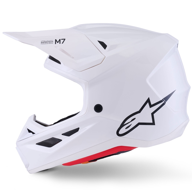Alpinestars SM7 Solid motokrosa ķivere balta