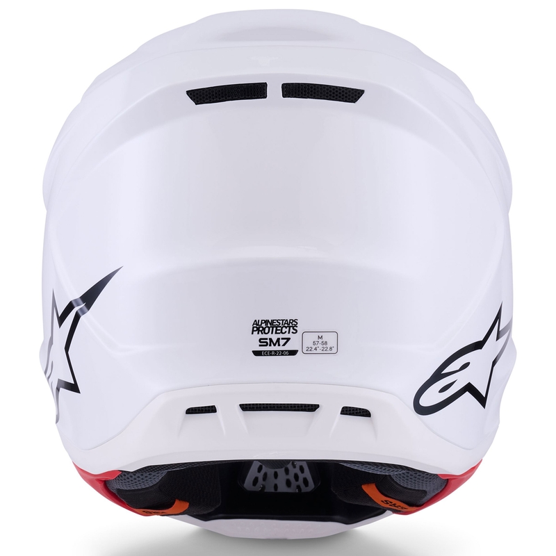 Alpinestars SM7 Solid motokrosa ķivere balta