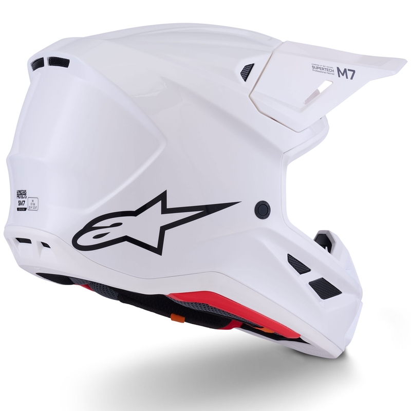 Alpinestars SM7 Solid motokrosa ķivere balta