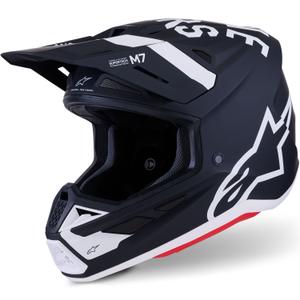 Alpinestars SM7 Dasher motokrosa ķivere matēti melnā un baltā krāsā