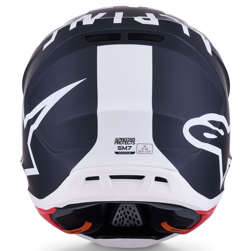 Alpinestars SM7 Dasher motokrosa ķivere matēti melnā un baltā krāsā
