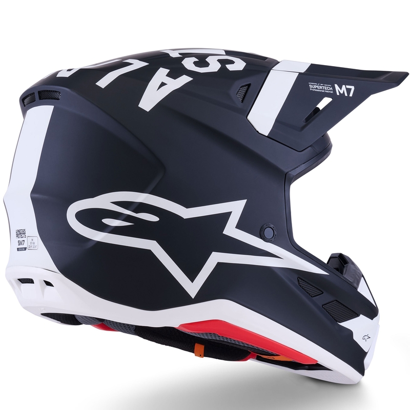 Alpinestars SM7 Dasher motokrosa ķivere matēti melnā un baltā krāsā