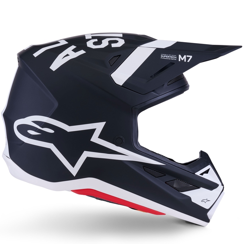 Alpinestars SM7 Dasher motokrosa ķivere matēti melnā un baltā krāsā