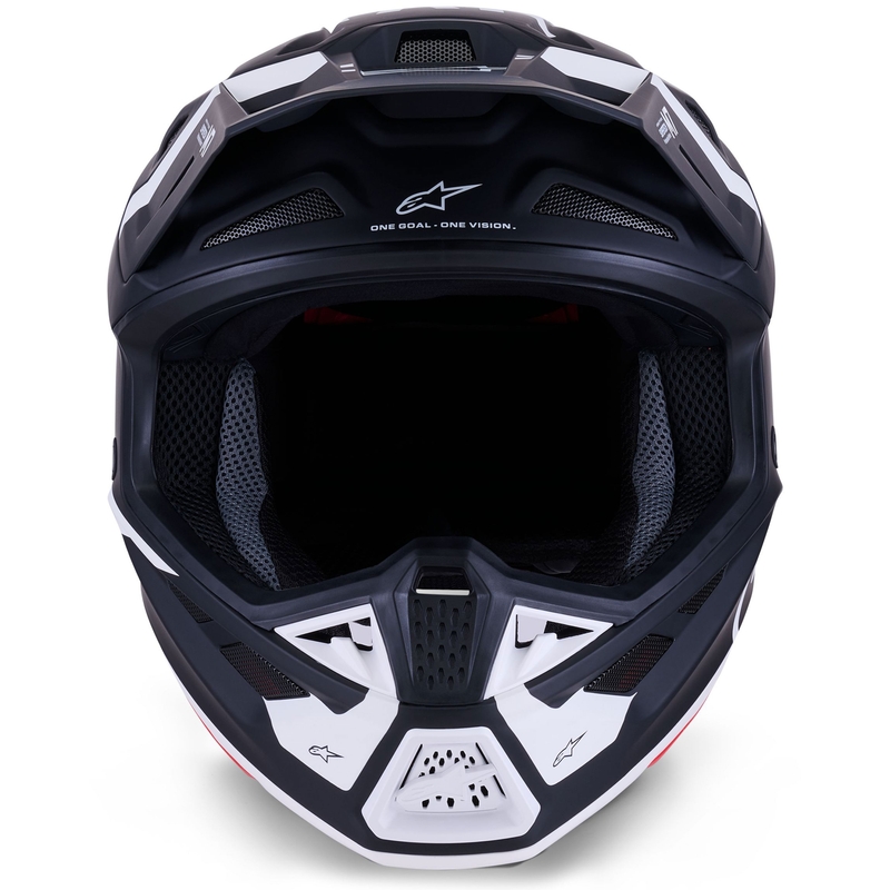 Alpinestars SM7 Dasher motokrosa ķivere matēti melnā un baltā krāsā