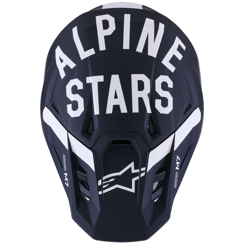 Alpinestars SM7 Dasher motokrosa ķivere matēti melnā un baltā krāsā
