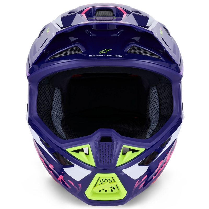 Alpinestars SM7 Deed motokrosa ķivere violeti-rozā-balti-fluo dzeltena