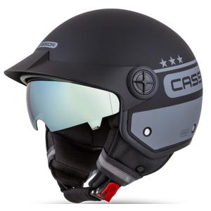 Cassida Handy Plus Chief atvērtā moto ķivere pelēk- melna