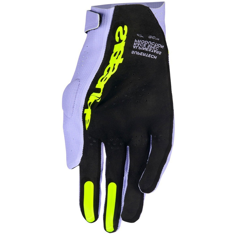 Alpinestars Supertech MX motokrosa cimdi lavandu-violeti-dzelteni