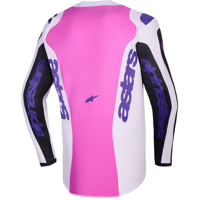 Alpinestars Fluid Grid motokrosa krekliņš melns-skaidri pelēks-violets