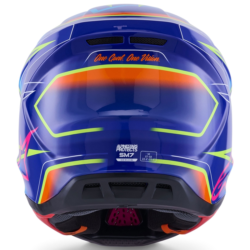 Alpinestars SM7 Cast Blue-Pink-Fluo Yellow motokrosa ķivere