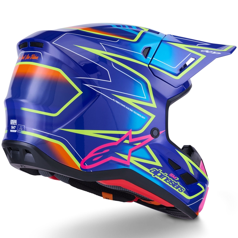 Alpinestars SM7 Cast Blue-Pink-Fluo Yellow motokrosa ķivere