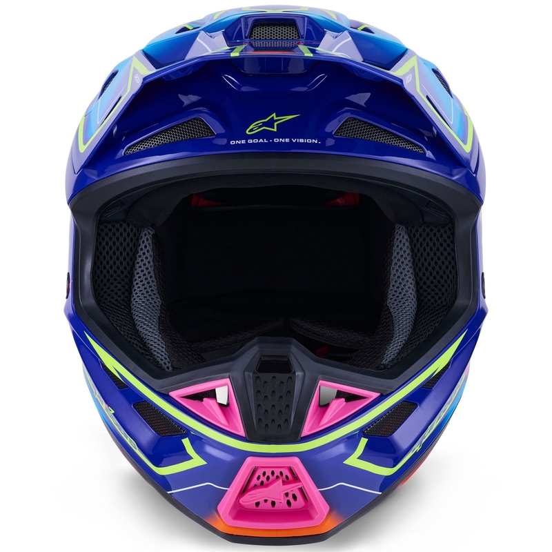 Alpinestars SM7 Cast Blue-Pink-Fluo Yellow motokrosa ķivere