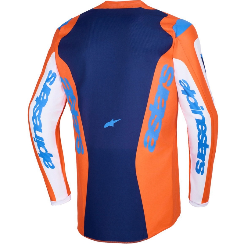 Alpinestars Fluid Grid motokrosa krekliņš oranžs un zils