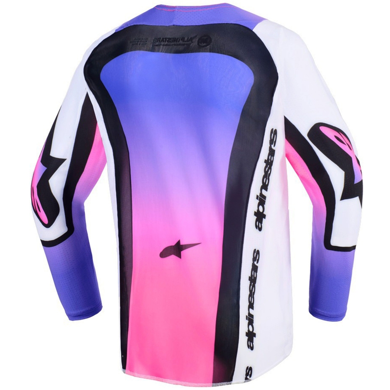 Alpinestars Supertech Vista Jauniešu motokrosa krekliņš balti violeti melns