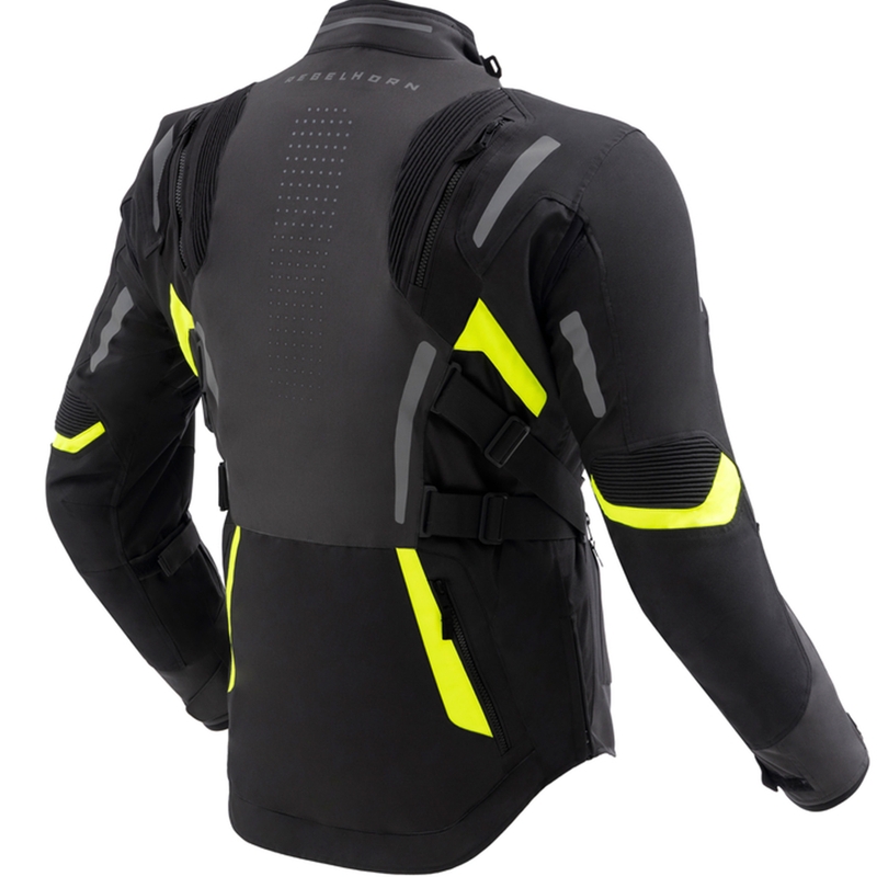 Motocikla jaka Rebelhorn Hiker IV black-anthracite-fluo yellow