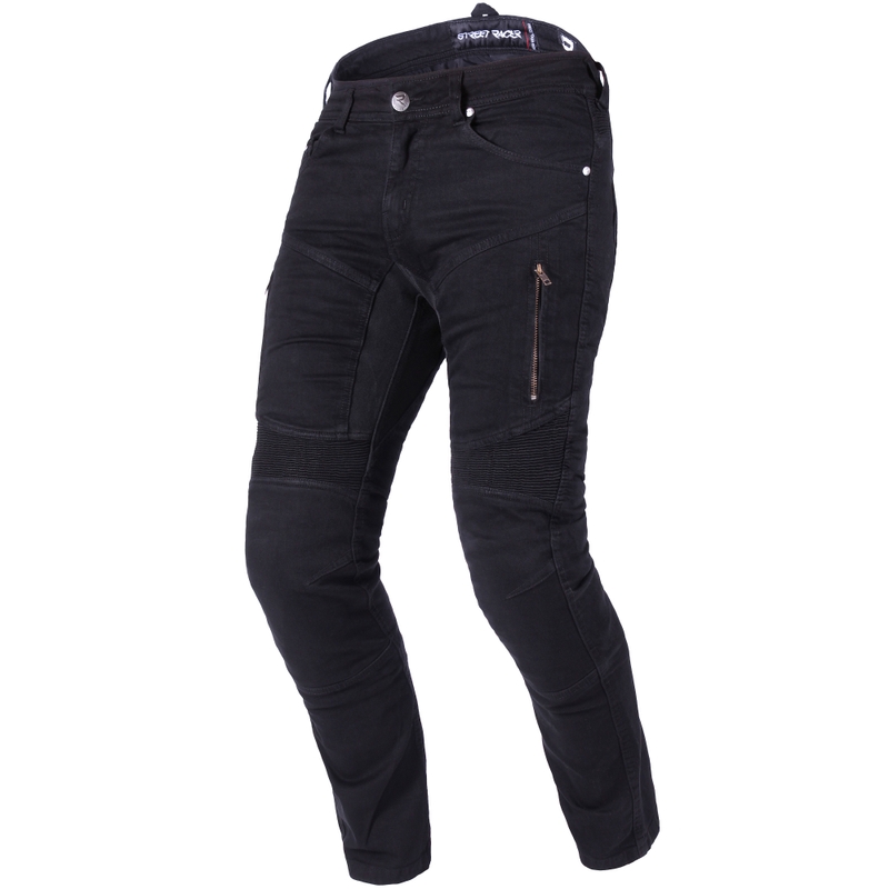 Street Racer Stretch II CE Black motocikla džinsi