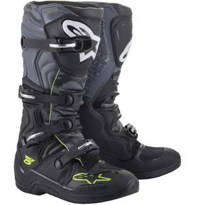 Alpinestars TECH 5 melni-pelēki-fluo dzelteni motocikla zābaki