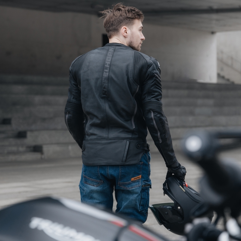 Rebelhorn Vandal Black Ādas motocikla jaka