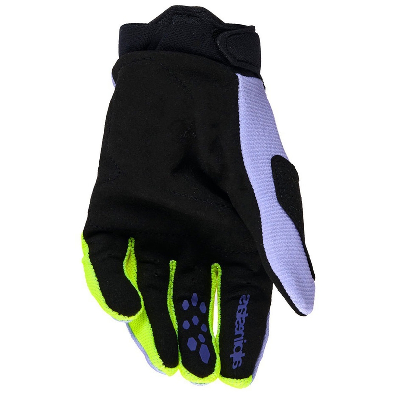 Alpinestars Full Bore V2 Jauniešu/Dzīvnieku motokrosa cimdi violeti-fluo dzelteni