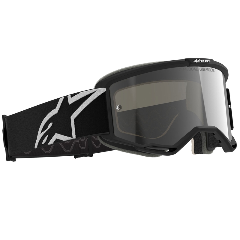 Alpinestars Vision 5 Corp motokrosa brilles melnas ar caurspīdīgu lēcu