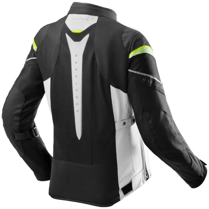 Sieviešu Rebelhorn Hiflow V Black-Gray-Fluo Yellow Motocikla jaka