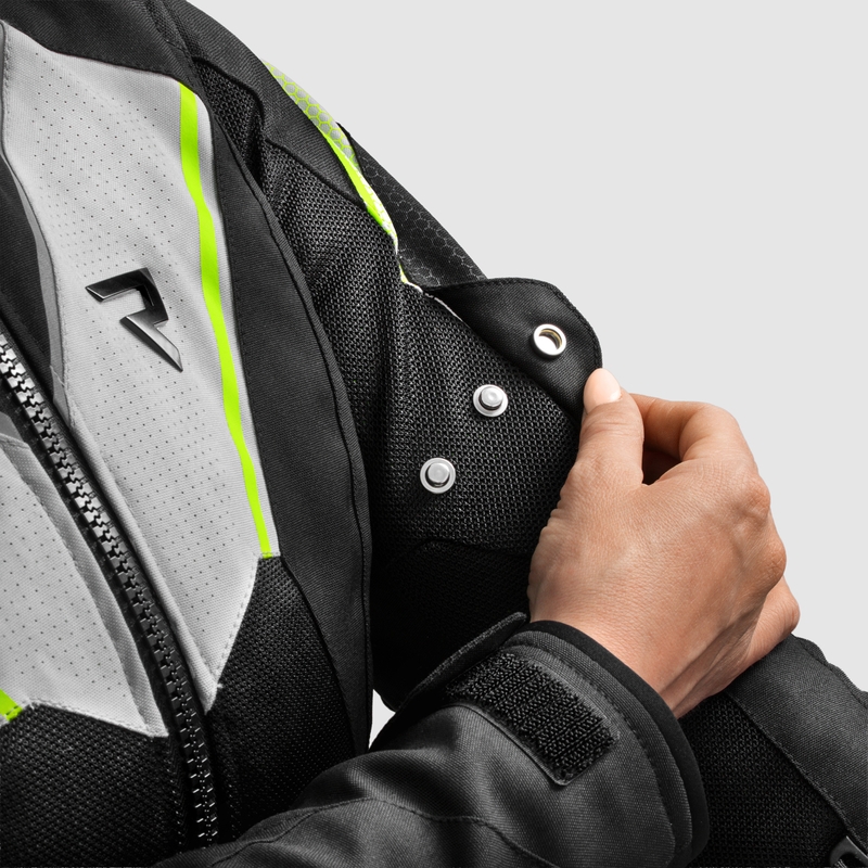 Sieviešu Rebelhorn Hiflow V Black-Gray-Fluo Yellow Motocikla jaka