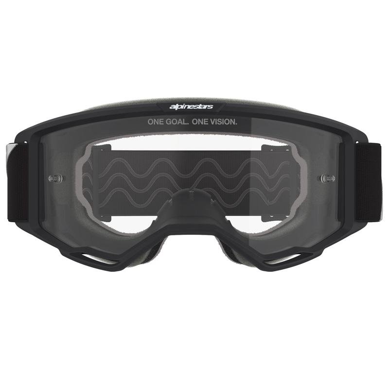 Alpinestars Vision OTG motokrosa brilles melnā un baltā krāsā ar caurspīdīgu lēcu