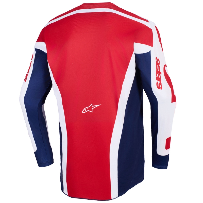 Alpinestars Racer Riway motokrosa krekliņš balts-zils-sarkans