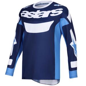 Alpinestars Racer Riway motokrosa krekliņš zils-skaidri zils-balts